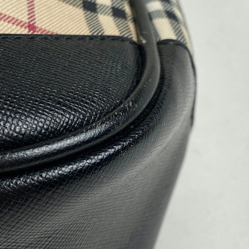 Burberry Nova Check Shoulder Bag Canvas Beige Black - Picture 3 of 6